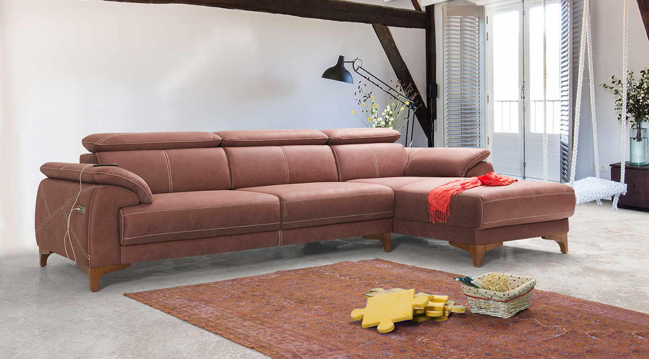 Oscar Relax Motorized USB Input Corner Sofa Set 2