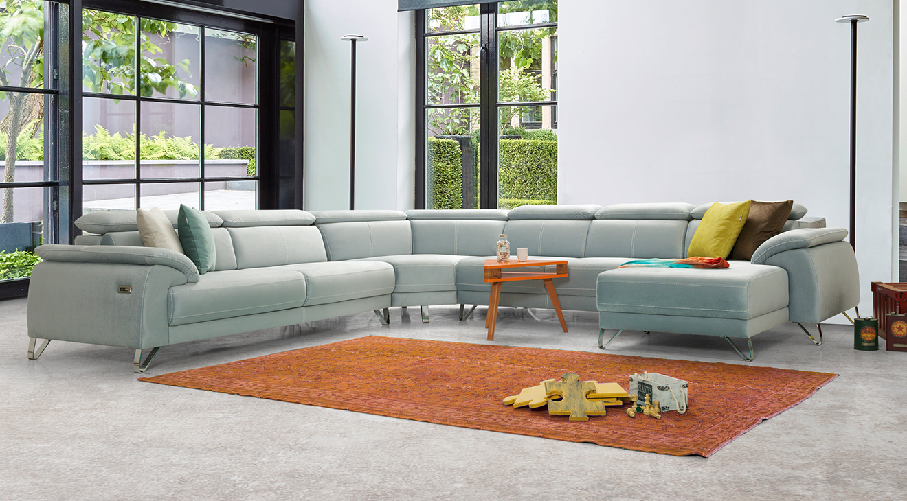 Oscar U Motorized USB Input Corner Sofa Set 3