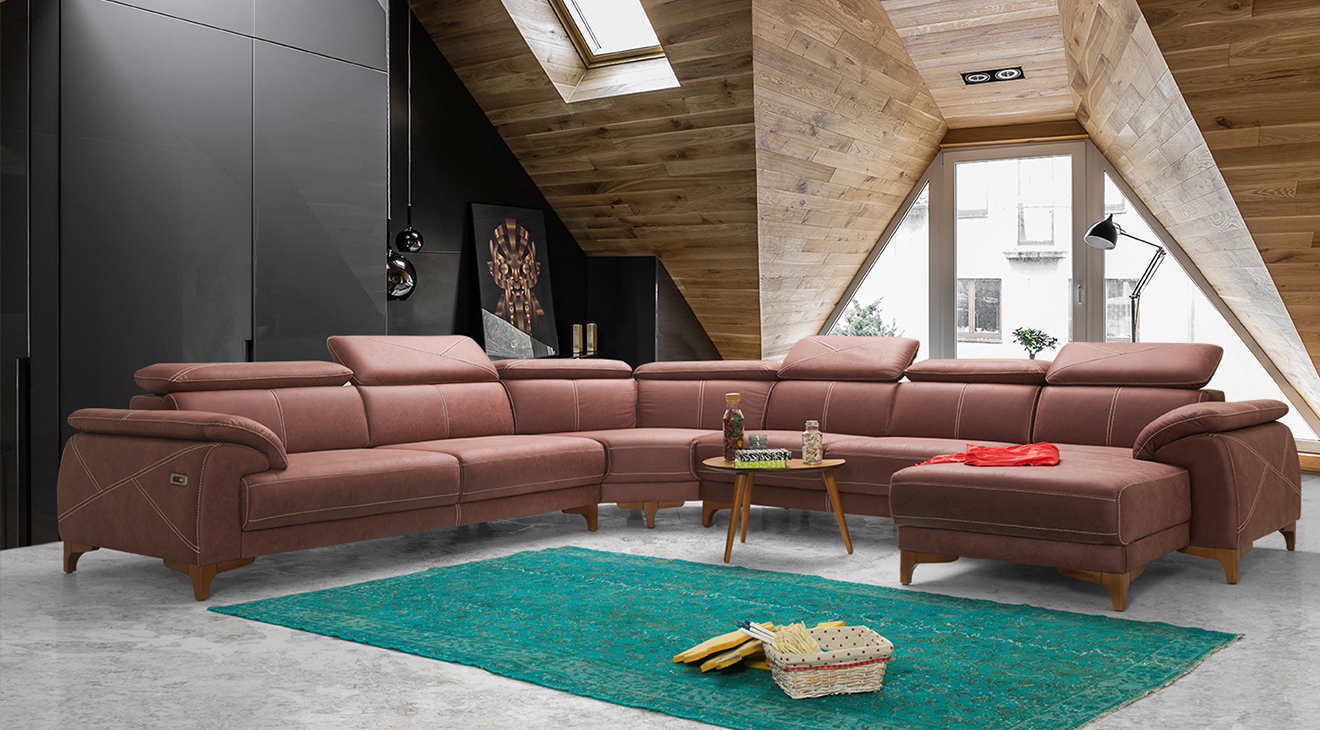 Oscar U Motorized USB Input Corner Sofa Set
