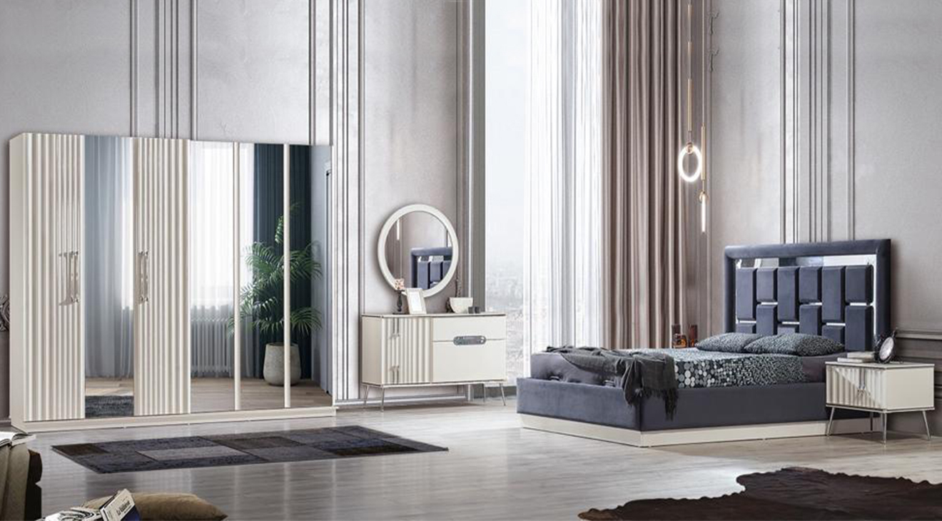 Pamira Sliding Door Bedroom Set