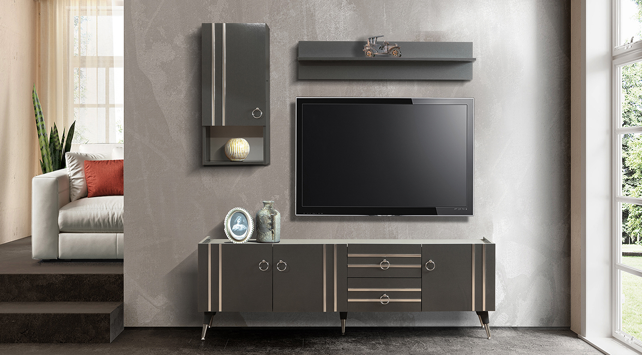 Pera Smoked TV Unit