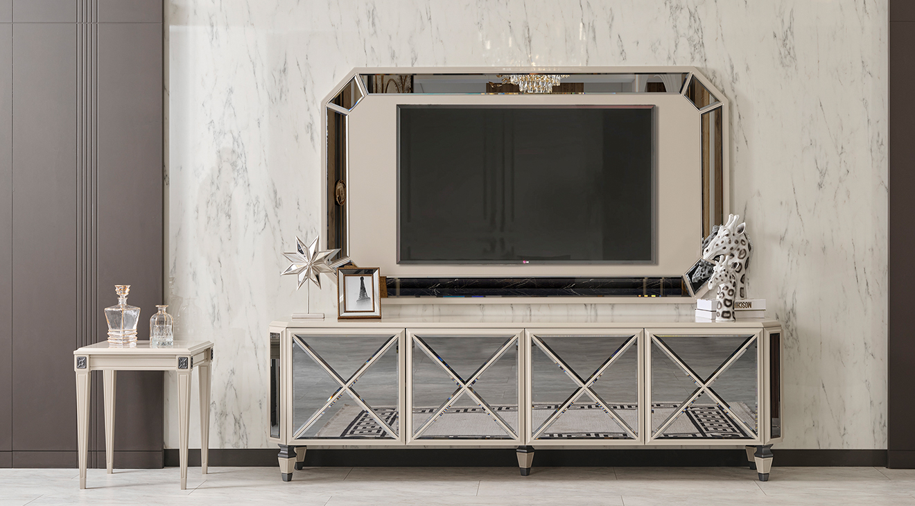Picasso Cream TV Unit