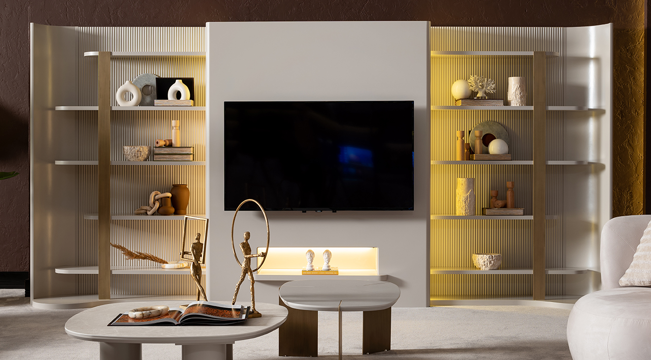 Porto Bookshelf TV Unit
