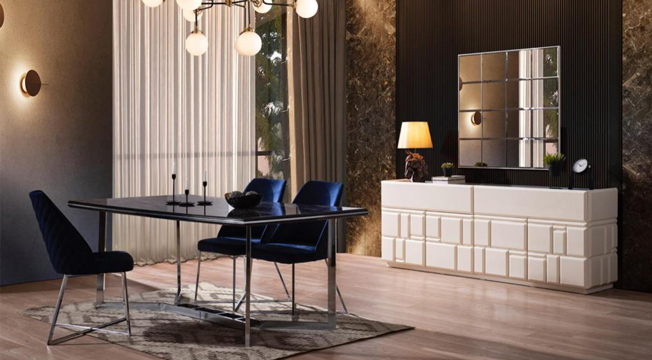 Portre Metal Leg Dining Room Set