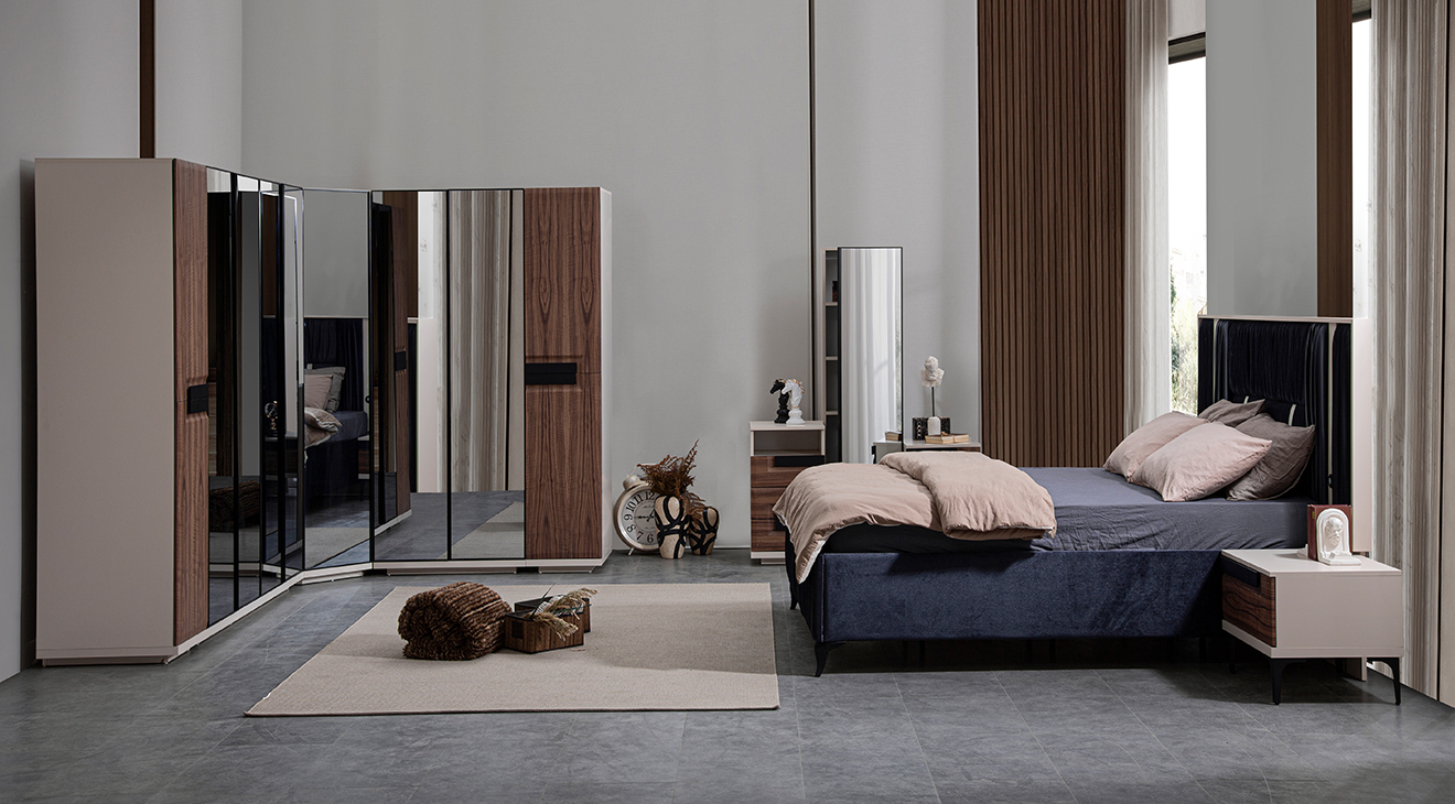 Prada Corner Wardrobe Bedroom Set
