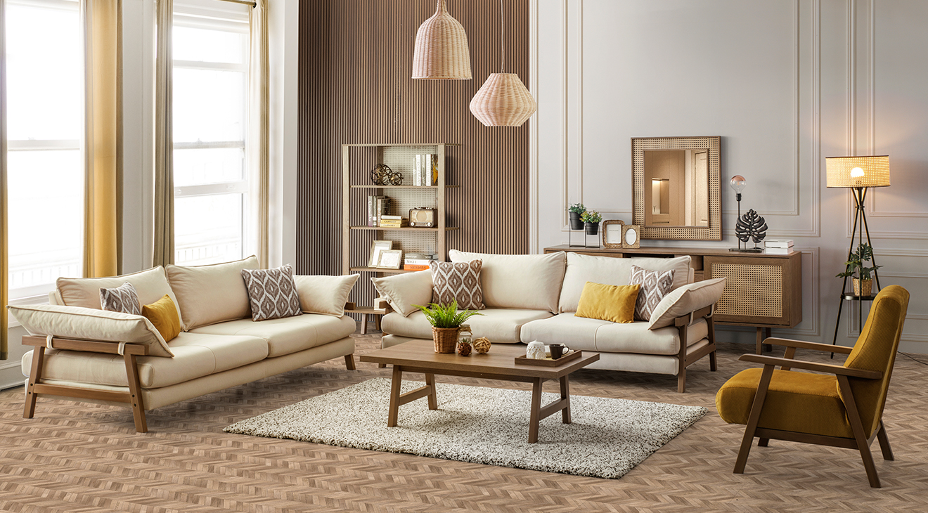 Rattan Bed Modern Sofa Set