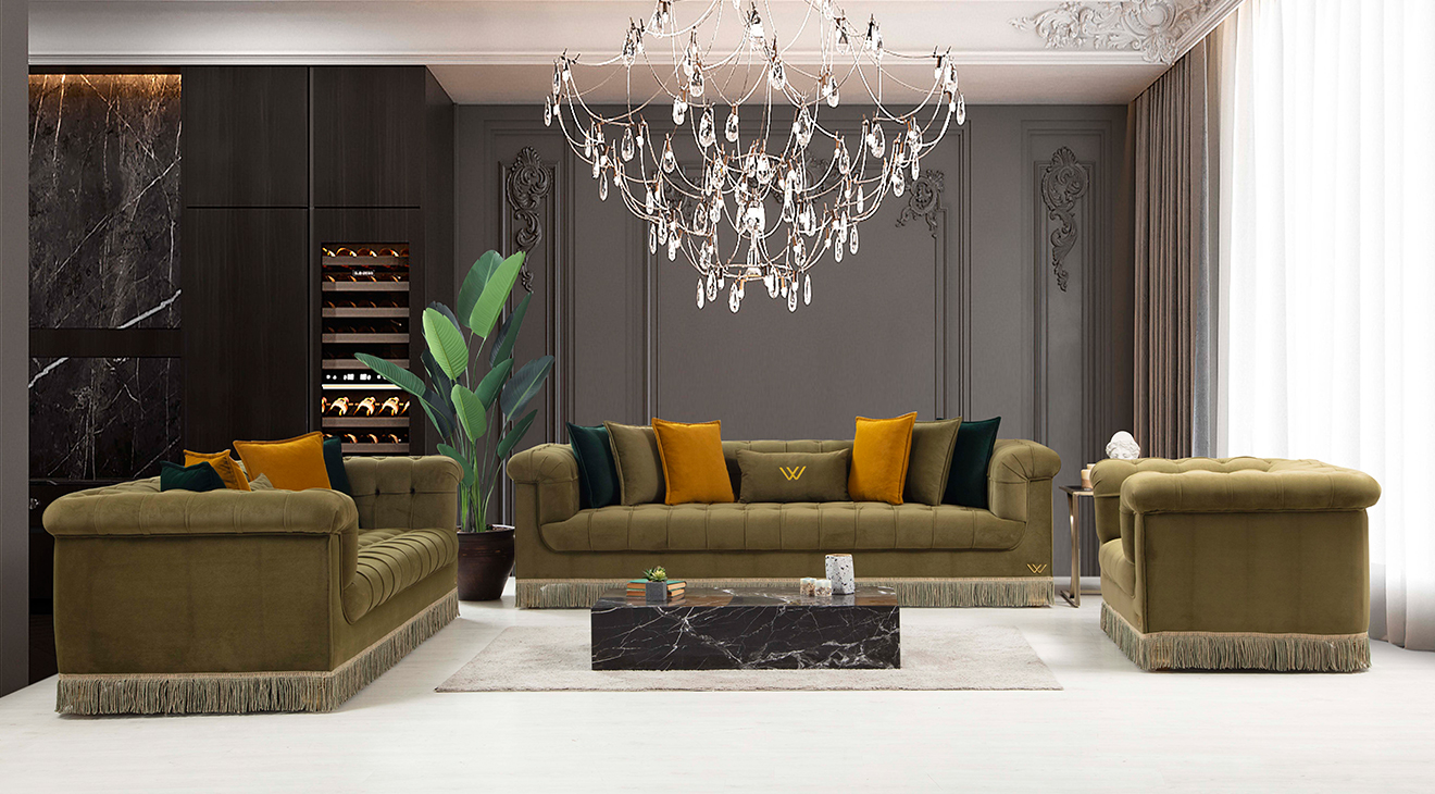 Retro Luxury Sofa Set