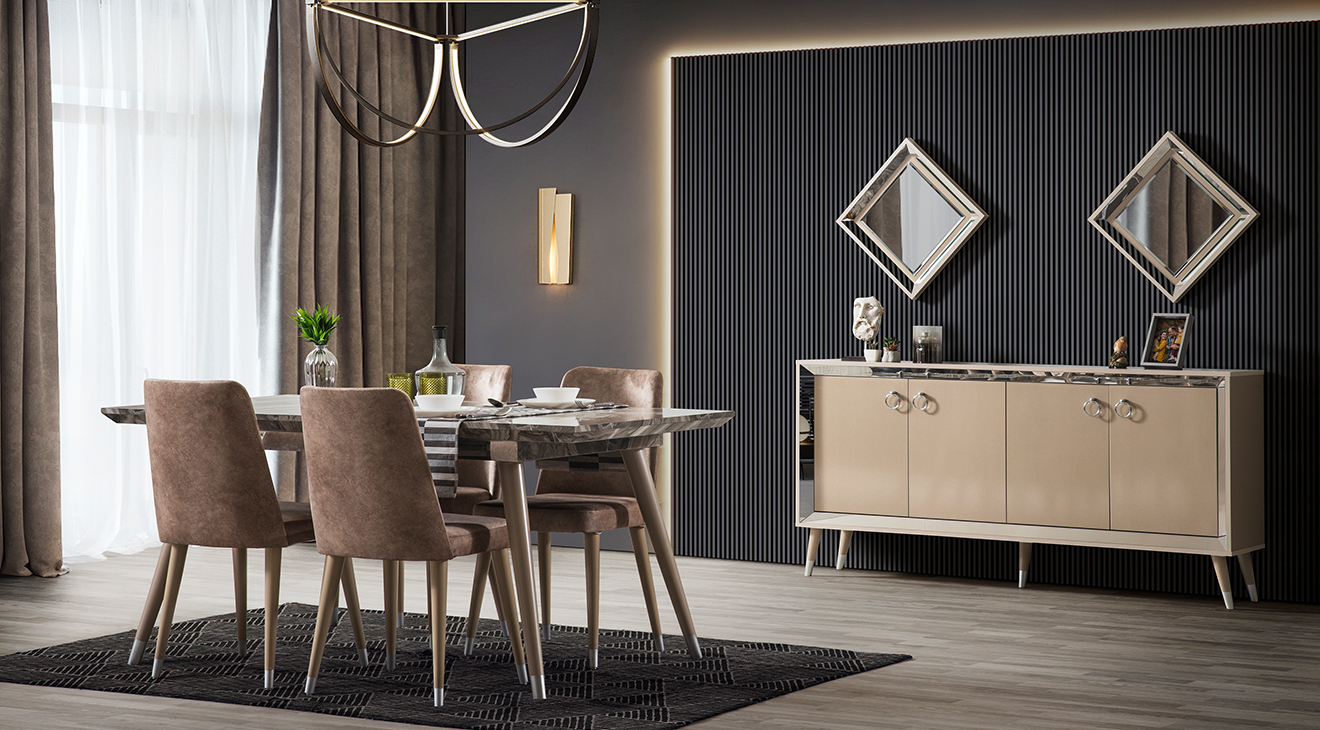 Asil Cappuccino Dining Room Set