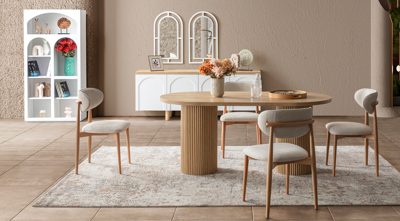 Siena Moonstone Modern Dining Room Set