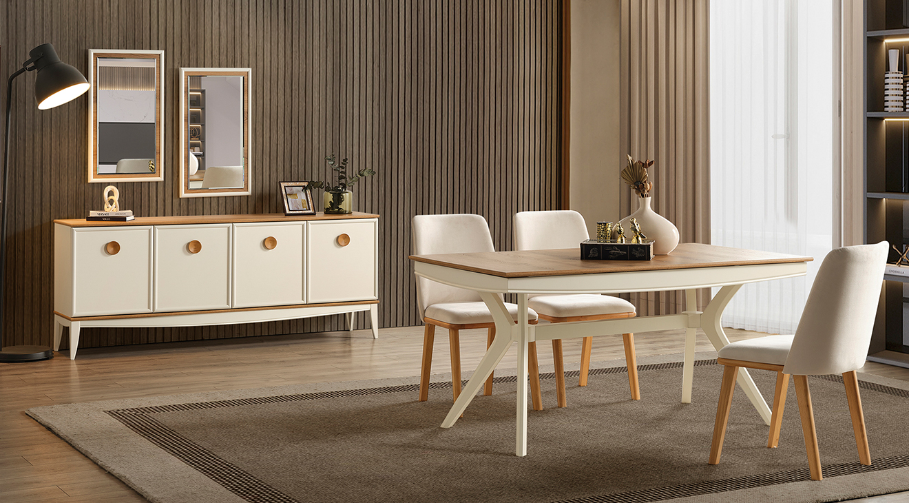 Silva Wooden Leg Dining Room Set