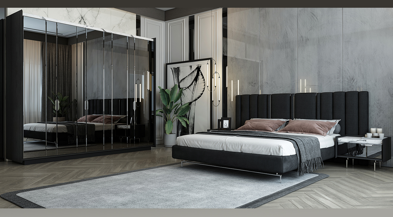 Sooty 6 Door Bedroom Set