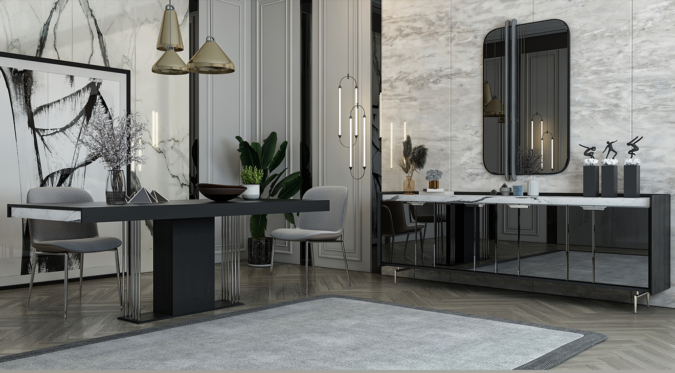 Sooty Modern Dining Room Set