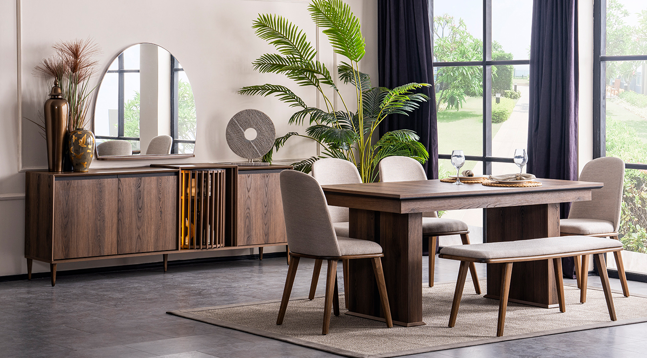 Start Wooden Leg Dining Room Set
