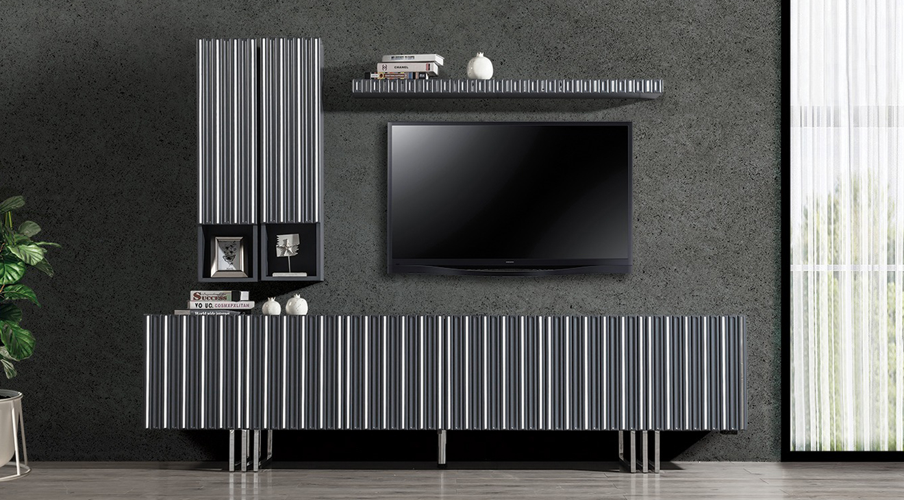 Sude Anthracite Tv Unit