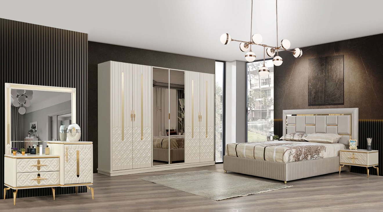 Talia Moonstone 6 Doors Bedroom Set