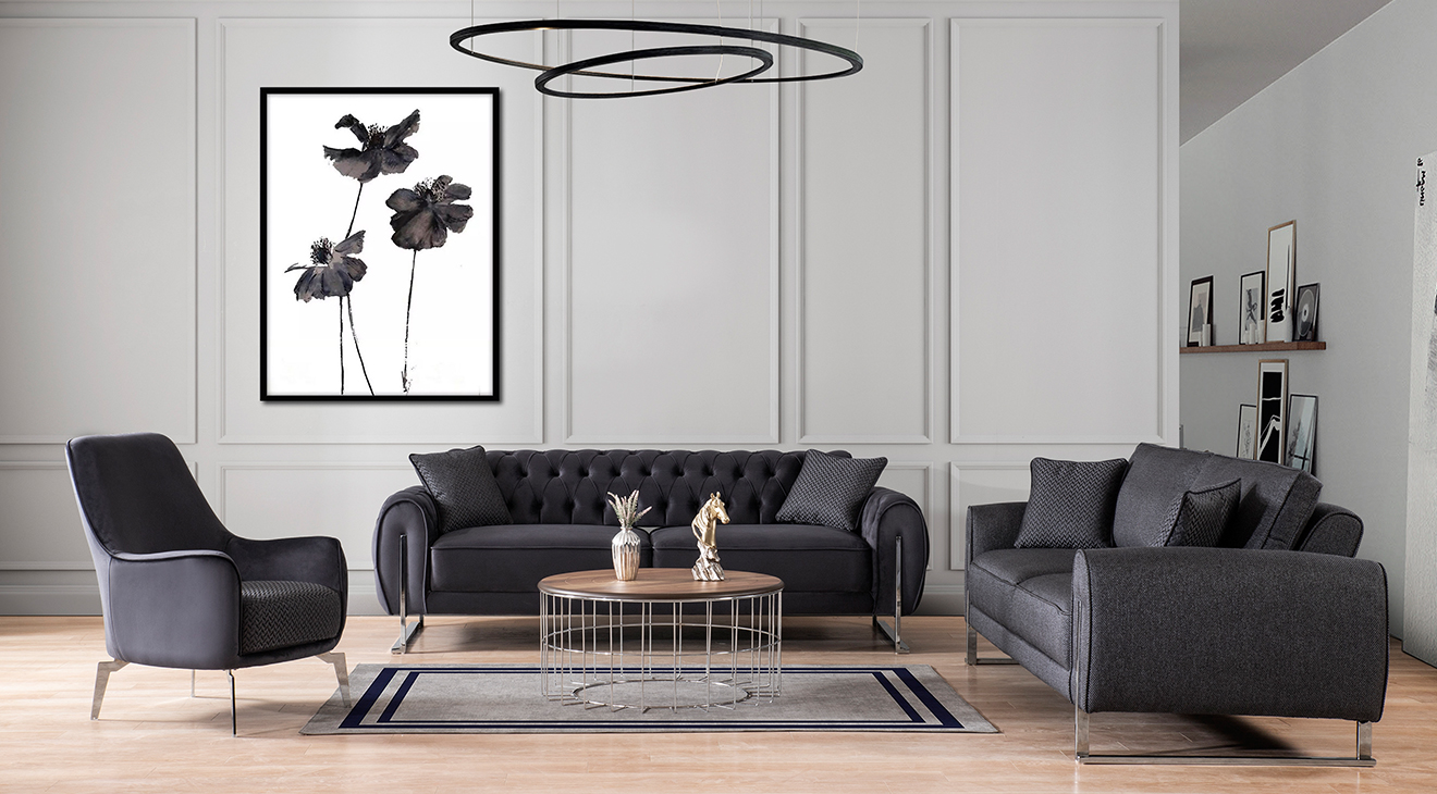 Tilda Metal Leg Sofa Set