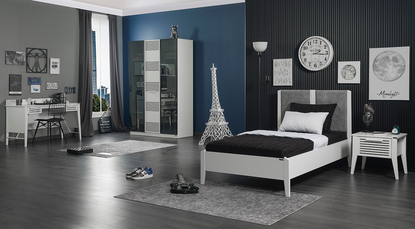 Twin Moonstone 3 Doors Young Room Set