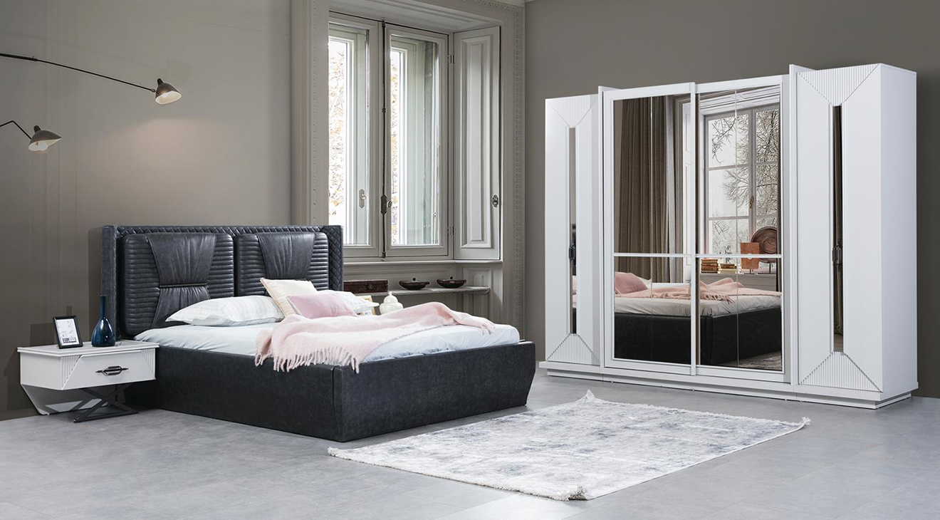 Valentino Sliding Door Bedroom Set