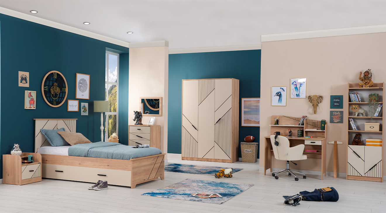 Valyer 3 Doors Young Room Set