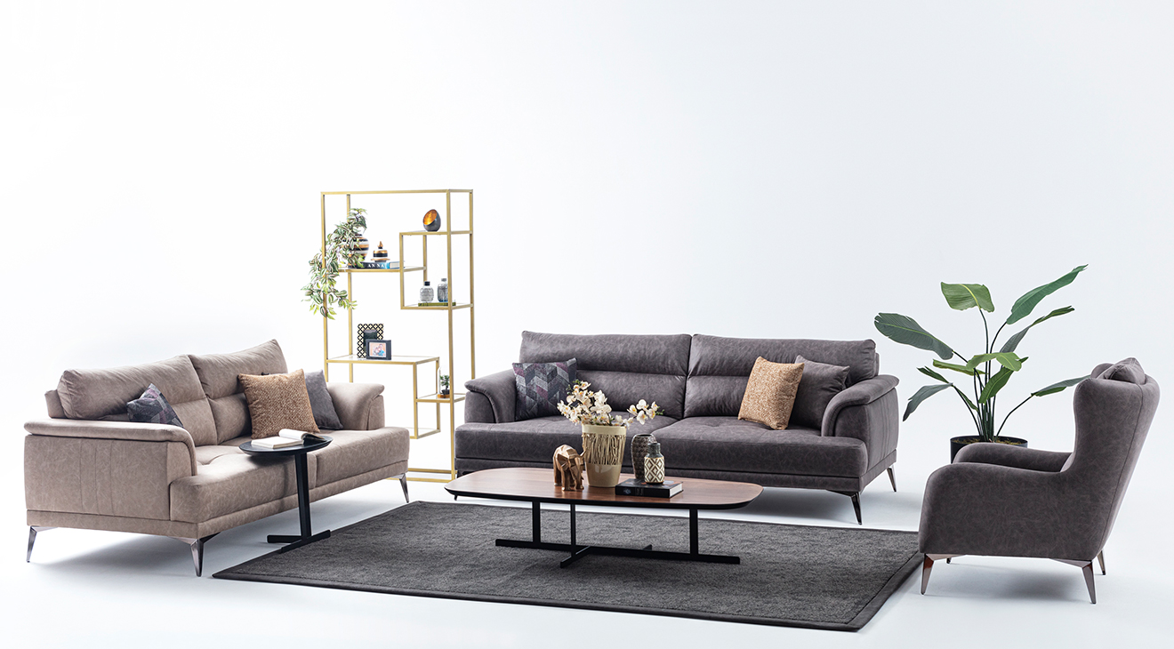 Vegas Nubuck Sofa Set