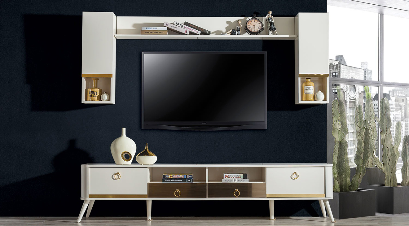 Venice Wooden Leg Tv Unit