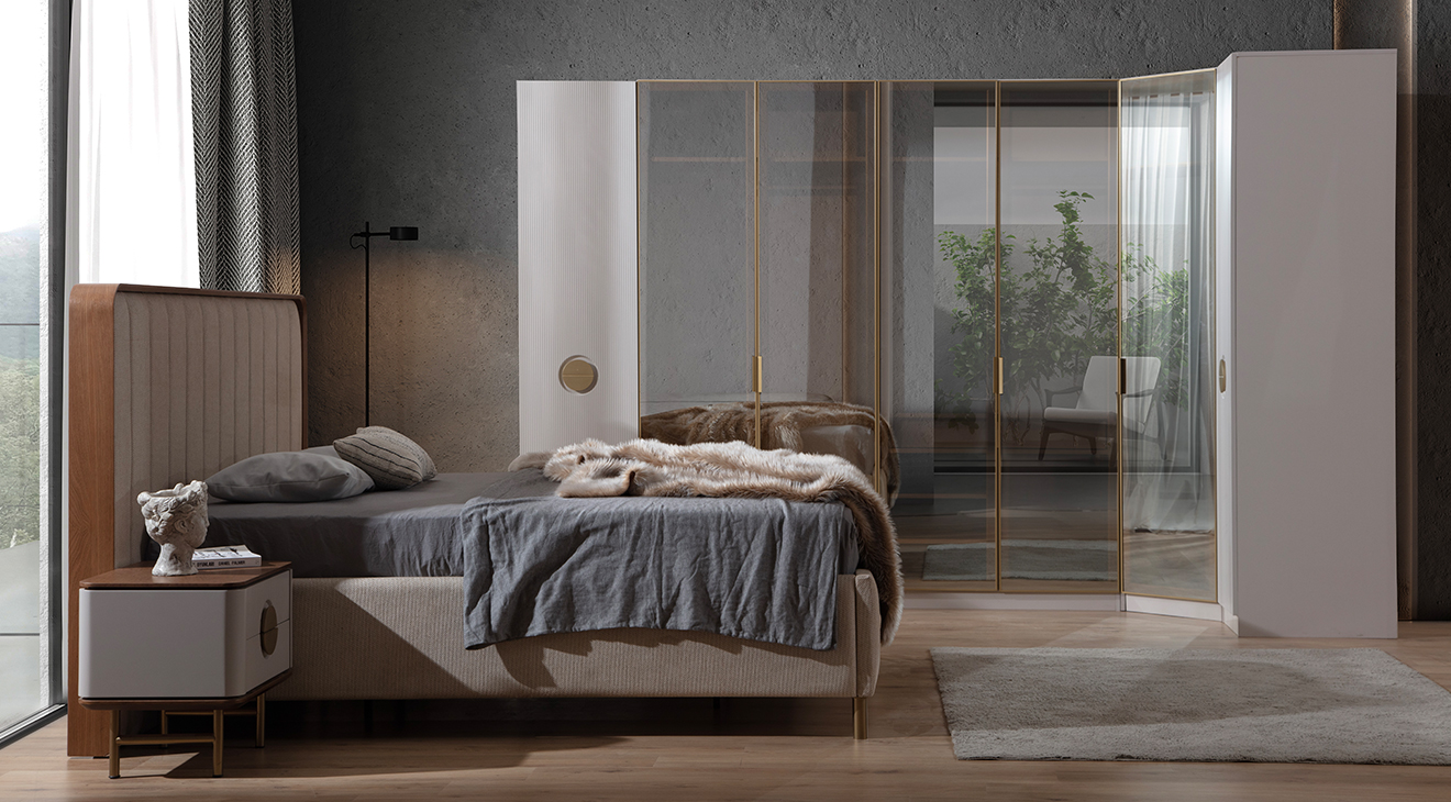 Viola Corner Wardrobe Bedroom Set
