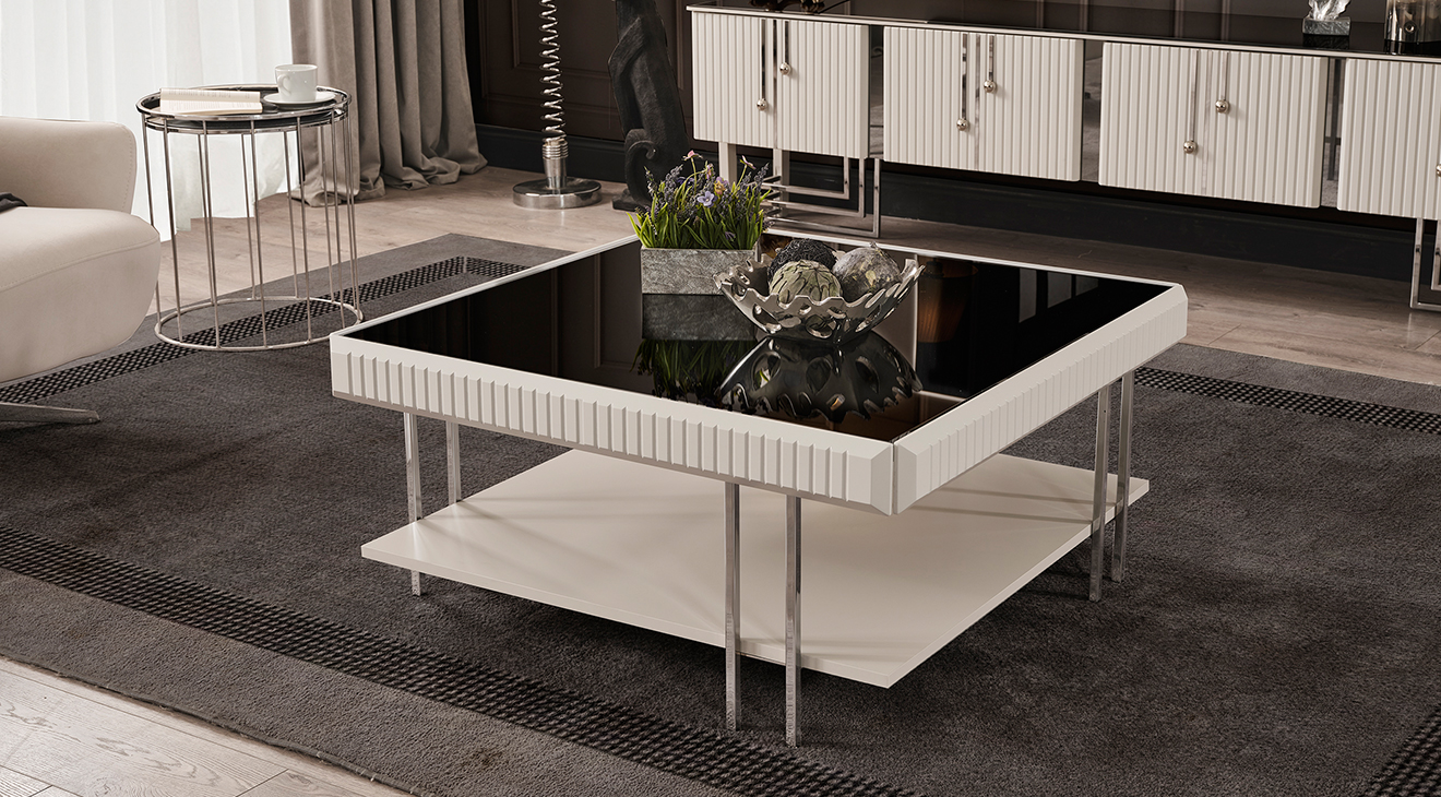 Vizyon Metal Leg Coffee Table