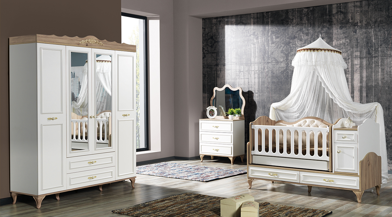 White Country Baby Room Set