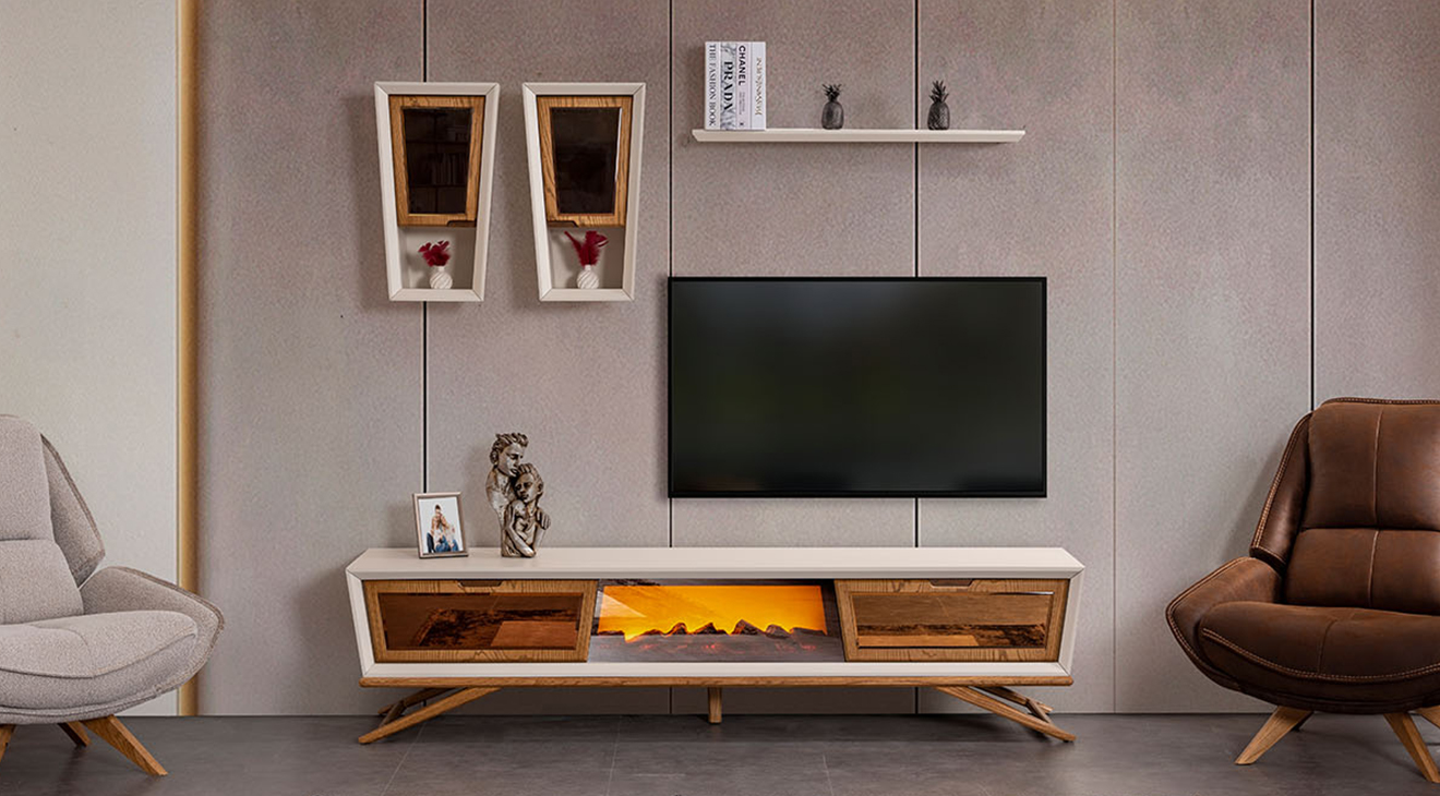 Wow Plus Cream Tv Unit