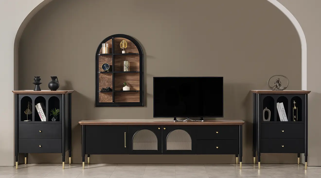 Yıldız Anthracite TV Unit Set