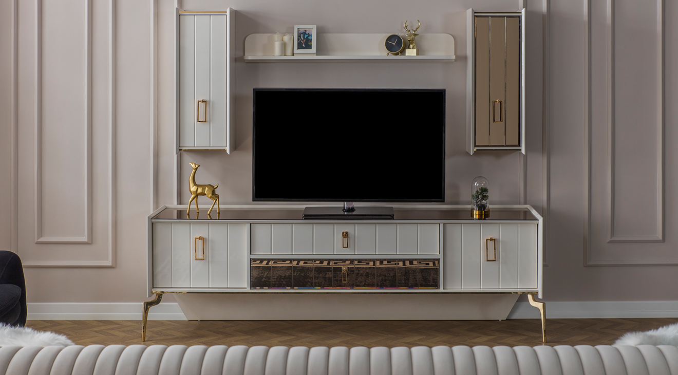 Yıldız Gold Metal Leg Tv Unit