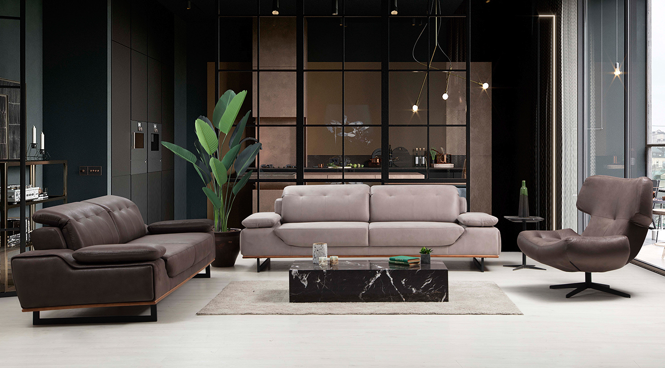 Zeil Beded Sofa Set 3