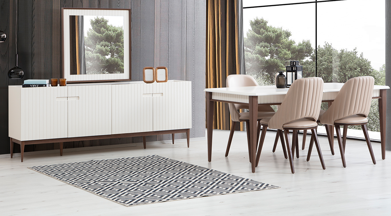 Zerafet Wooden Leg Dining Room Set