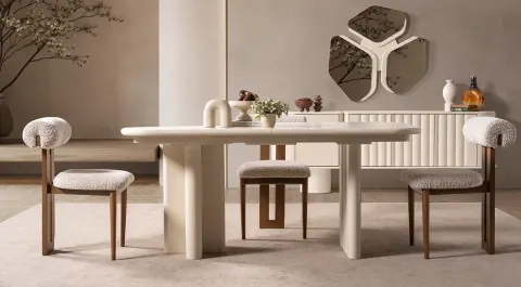Lotus Aytaşı Modern Yemek Odası Takımı