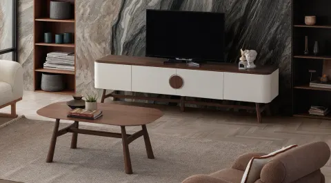 Lizbon Ahşap Ayaklı Tv Ünitesi