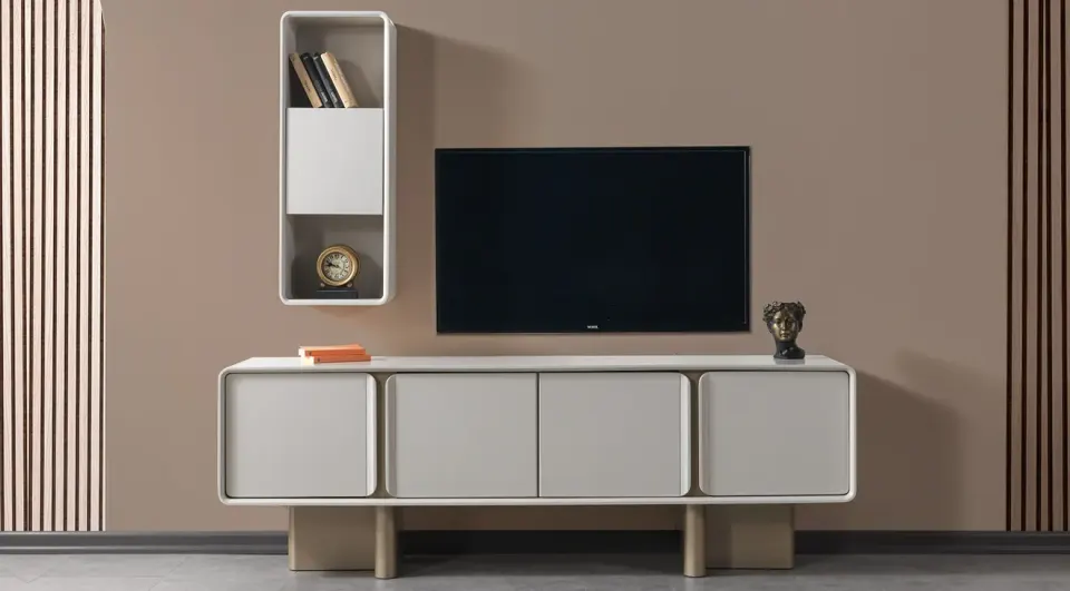 Nova Ahşap Ayaklı Modern Tv Ünitesi