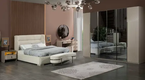 Paris 6 Kapaklı Modern Yatak Odası Takımı