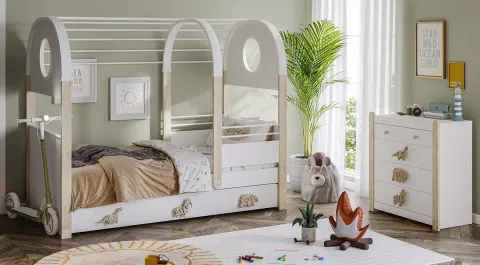 White Montessori Çocuk Odası Takımı