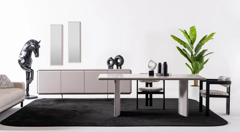Hema Sis Grisi Modern Yemek Odası Takımı