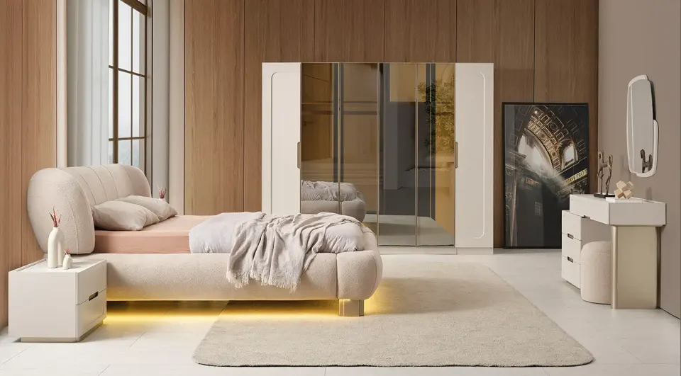 Aspera 6 Kapaklı Modern Yatak Odası Takımı