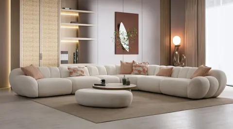 Molivo Yataklı Modern Köşe Koltuk Takımı