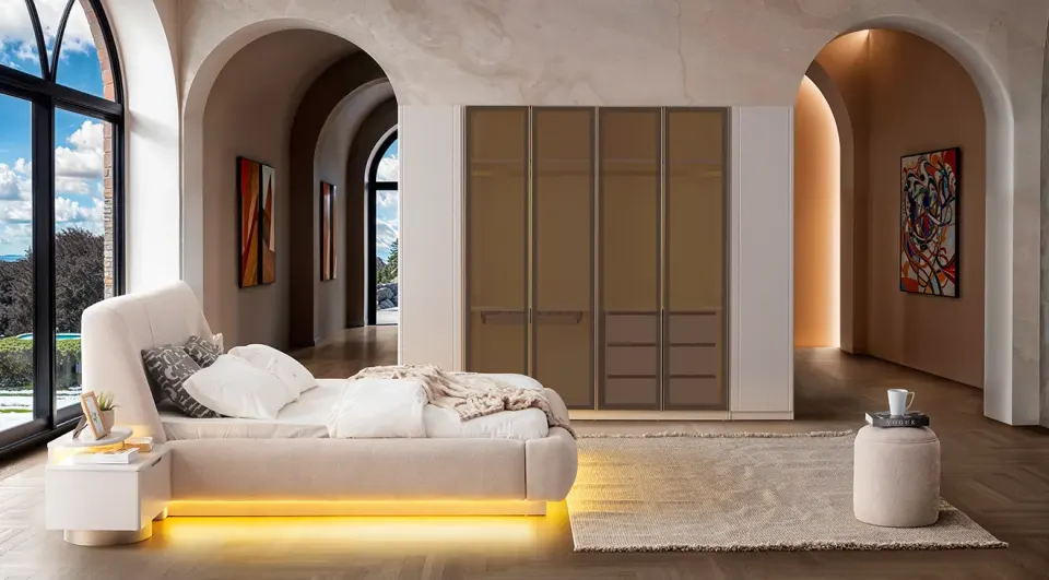 Paris 6 Kapaklı Modern Yatak Odası Takımı