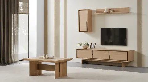 Rota Ahşap Ayaklı Tv Ünitesi