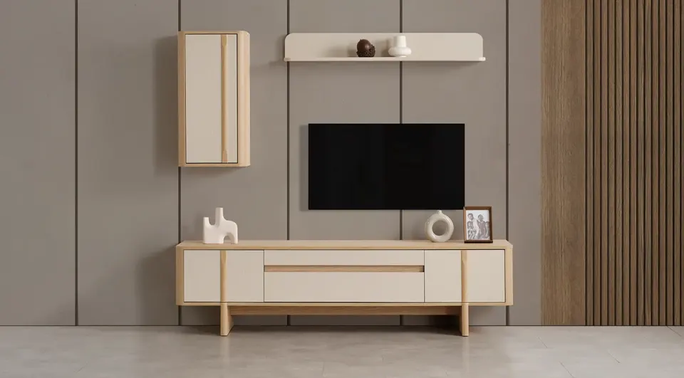 Stil Ahşap Ayaklı Tv Ünitesi