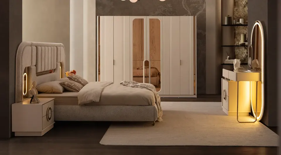 Mona 6 Kapaklı Modern Yatak Odası Takımı