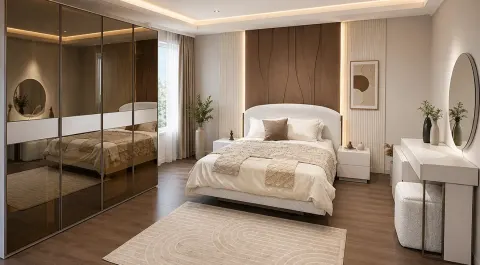 Kaşmir 5 Kapaklı Yatak Odası Takımı