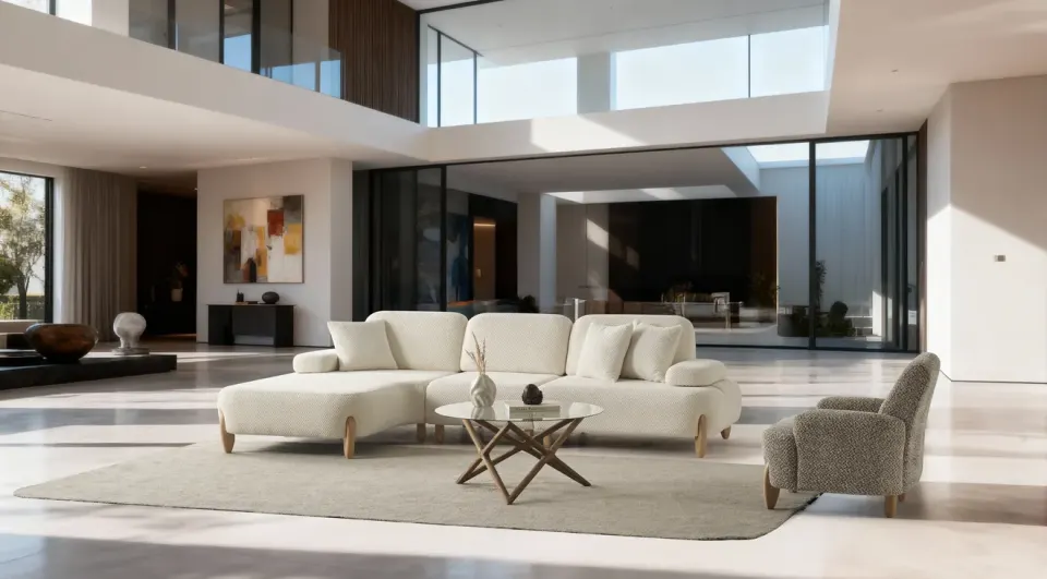 Aura Dinlenmeli Modern Köşe Koltuk Takımı