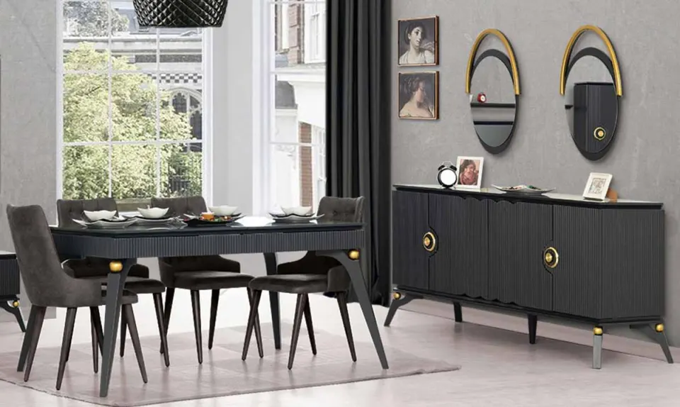 Sofia Yemek Odası Takımı (Black)