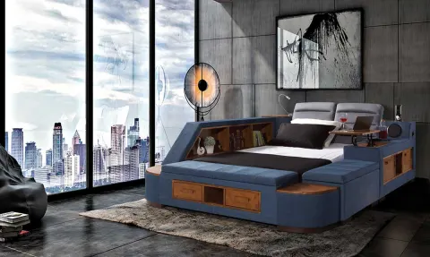 Luxe Life Mavi Ses Sistemli Akıllı Karyola
