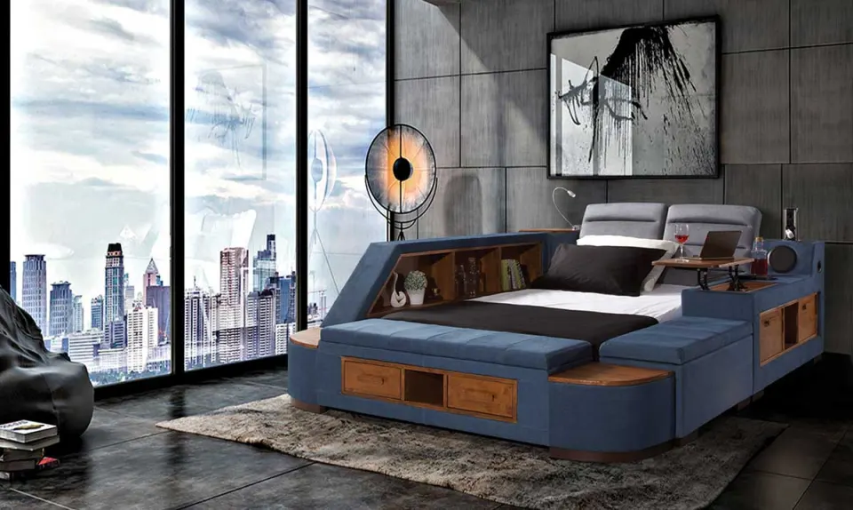 Luxe Life Mavi Ses Sistemli Akıllı Karyola